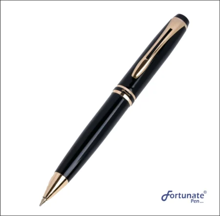 Classic Prime Ball Pen - Black Shine with Gold Accents